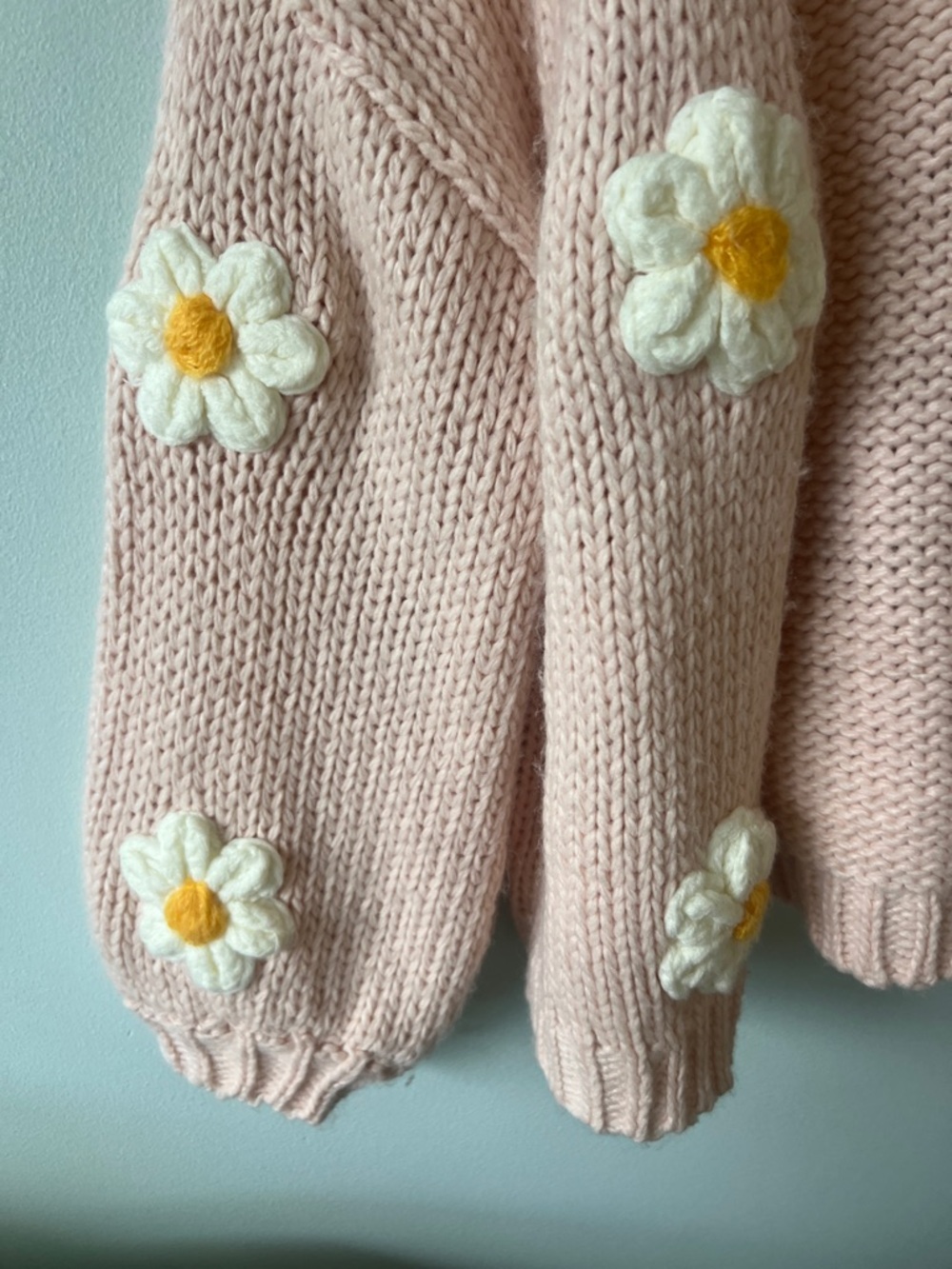 Altar'd State Blush Pink Daisy Knit Cardigan - Picture 5 of 5